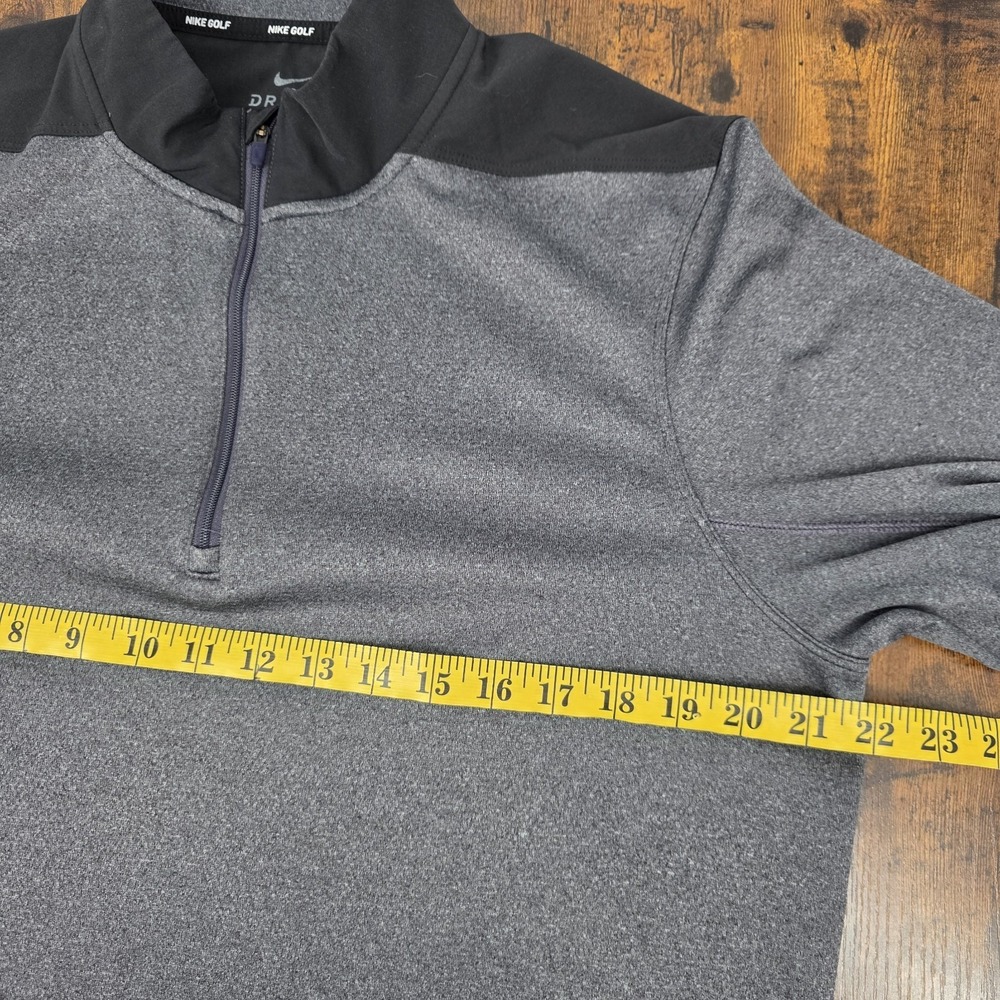 Nike Pullover‎ Mens M Gray Golf Dry Core 1/4 Zip Sweater Long Sleeve Cover Up - Picture 6 of 7